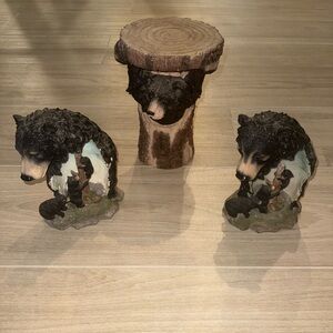 Bear-Themed Home Art Decor Set